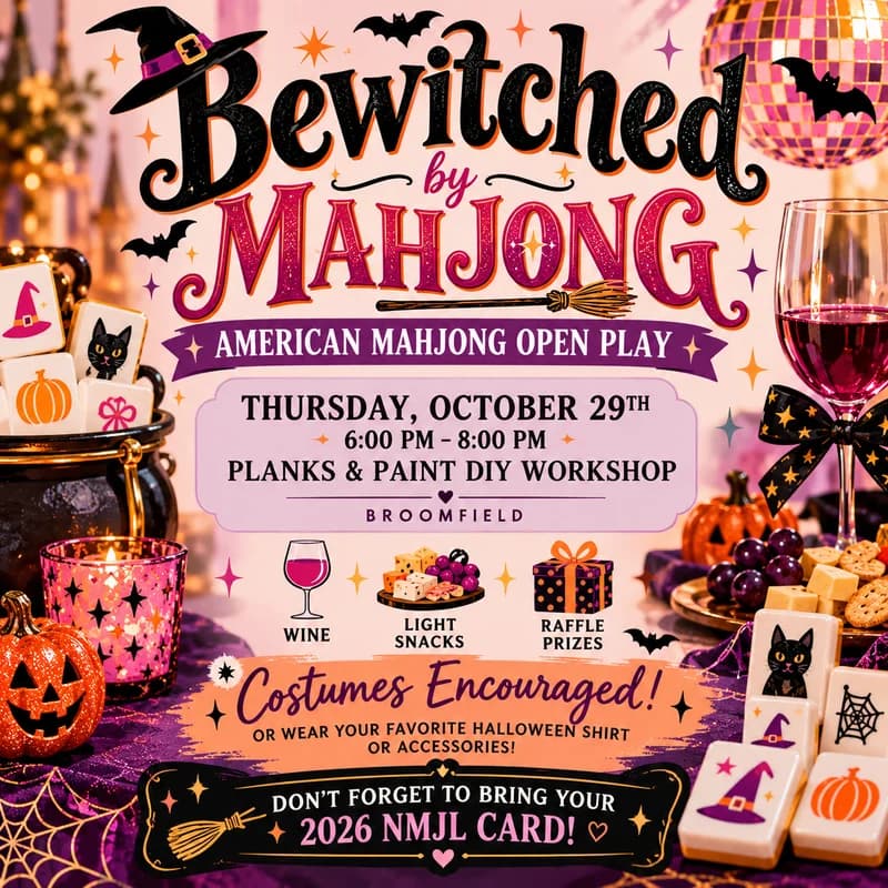 Bewitched by Mahjong: A Halloween themed open play